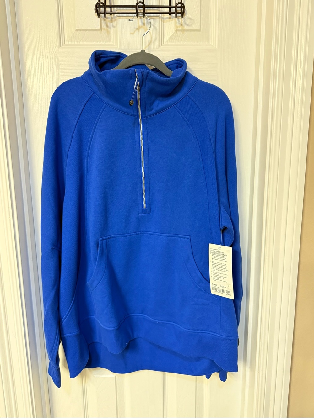 NWT Lululemon Scuba Oversized Funnel Neck Cerulean Blue Half-Zip Pullover Hoodie